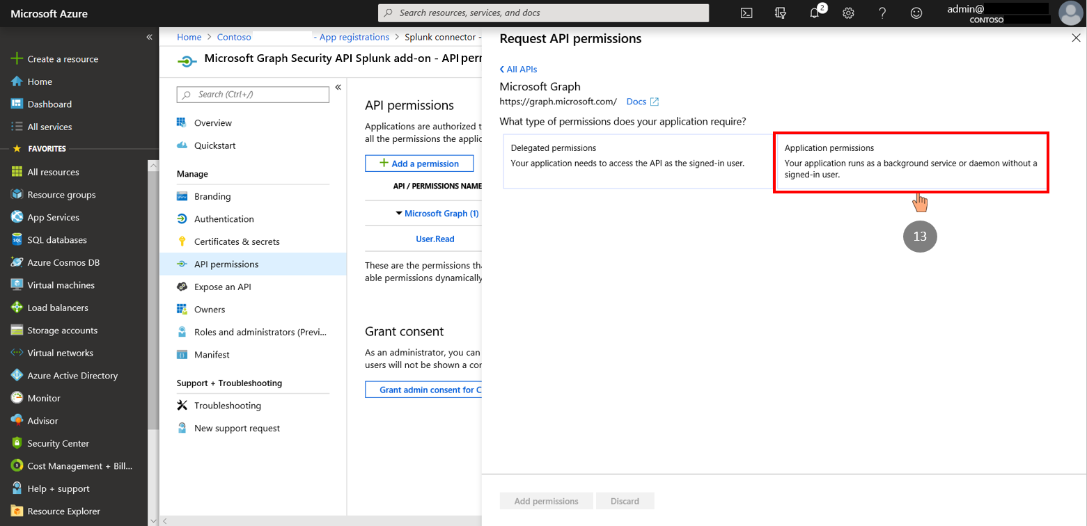Figure 5. Application Auth mode (permissions) 