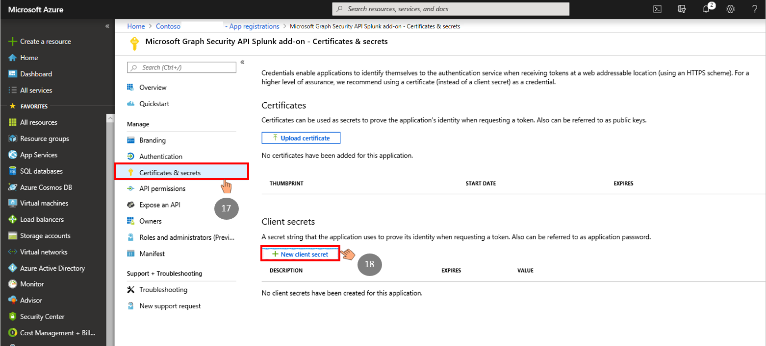 Figure 7. Create App secret