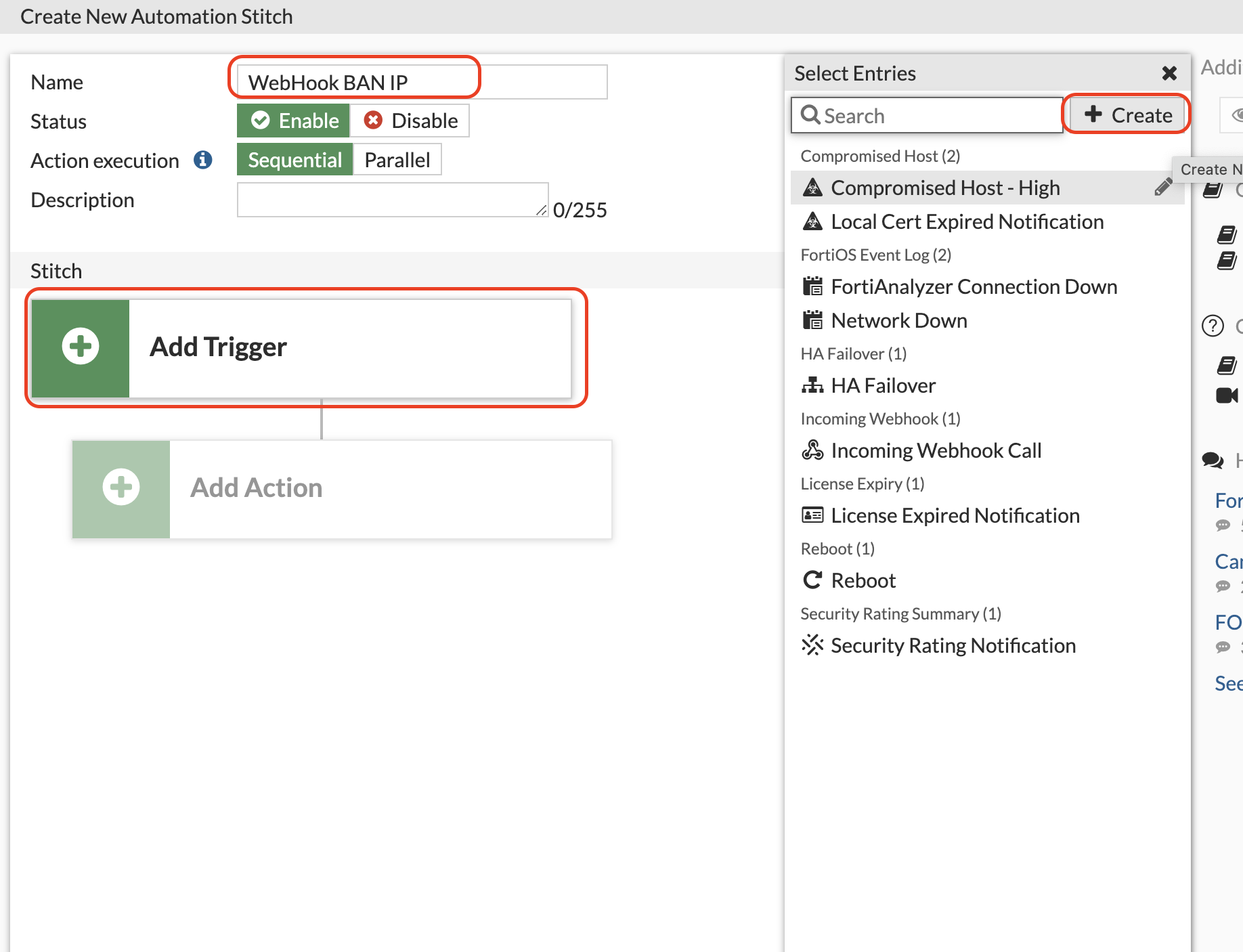 Webhook REST API Fortigate BAN IP Logsign Support Center