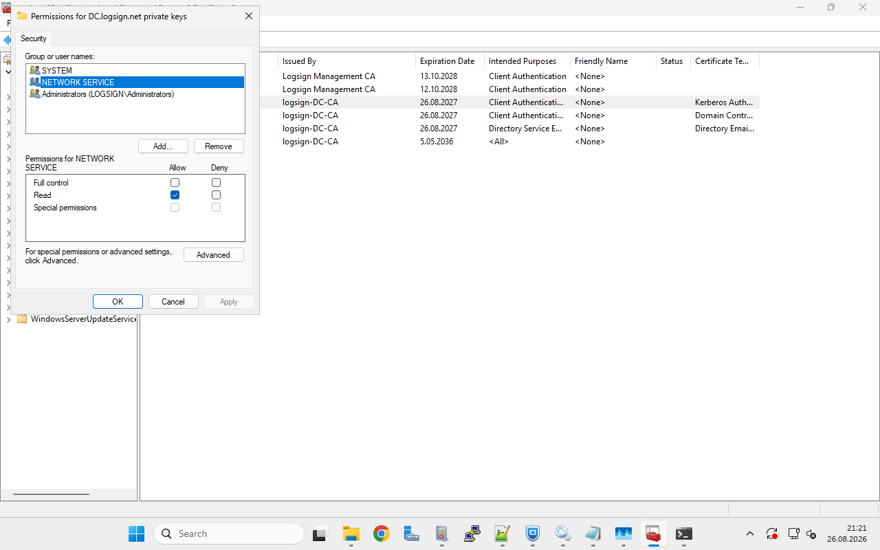 certlm.msc - Manage Private Keys